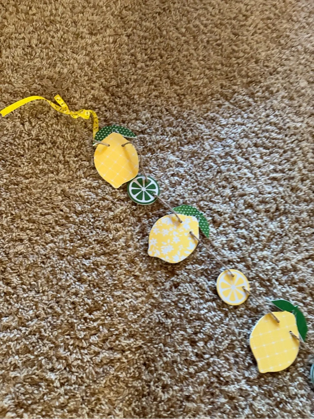 Chalk Couture Yellow Lemon Garland with Green Accents